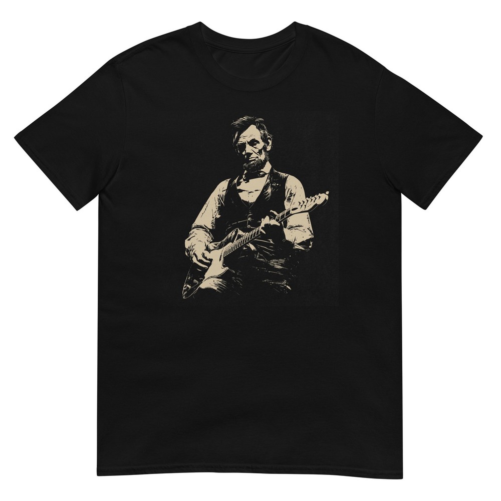 Abraham Lincoln Abe Lincoln Playing Guitar Retro Vintage T-Shirt