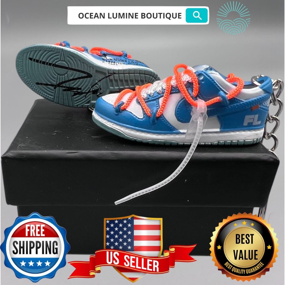 SB DUNK 3D Mini Sneaker Keychain, Jordan Sneaker Collectible, Box Options