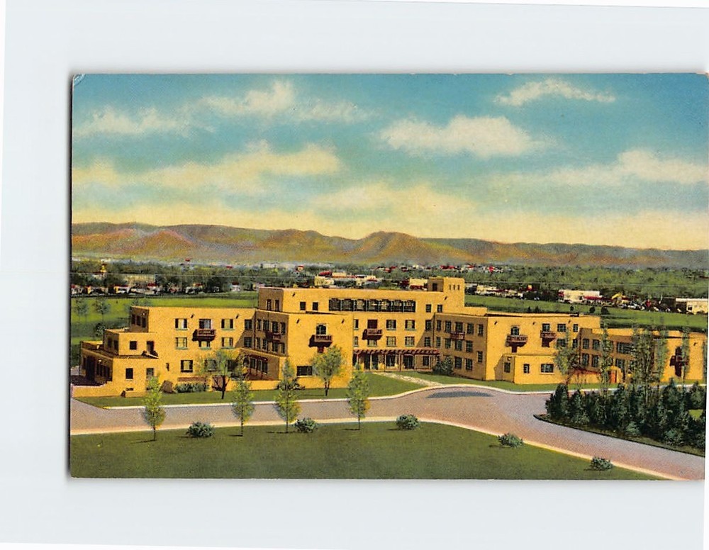 Postcard Men's Dormitory University of New Mexico Albuquerque USA