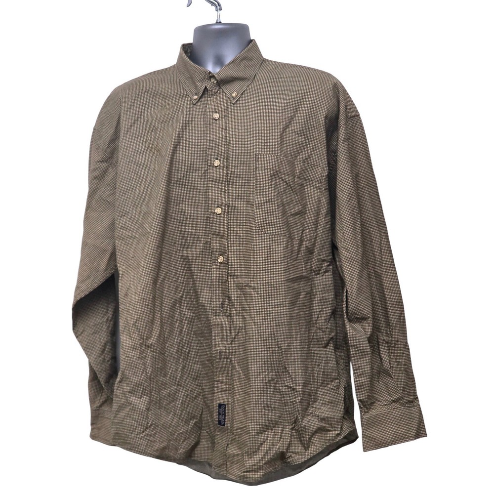Duck Head Mens Houndstooth Button Down Shirt Long Sleeve Casual Dress Shirt XL