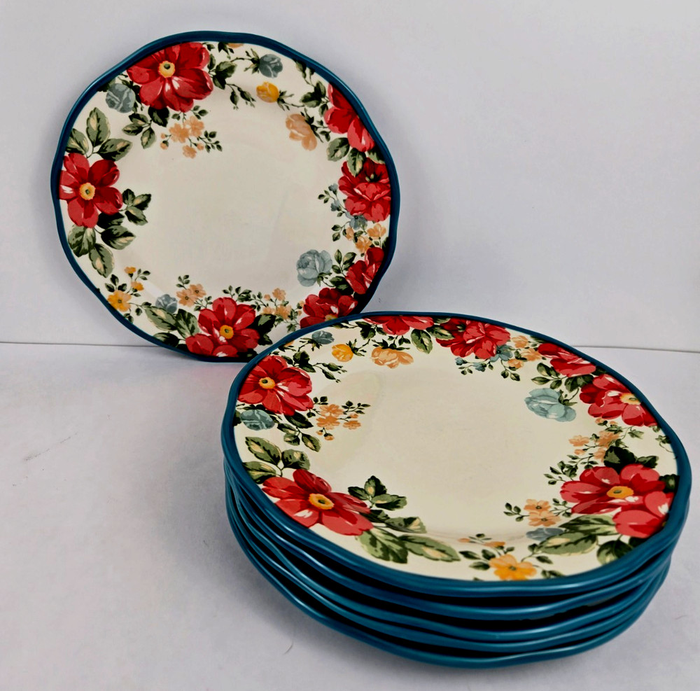 Pioneer Woman Vintage Floral Dinner Plate Stoneware 10.5
