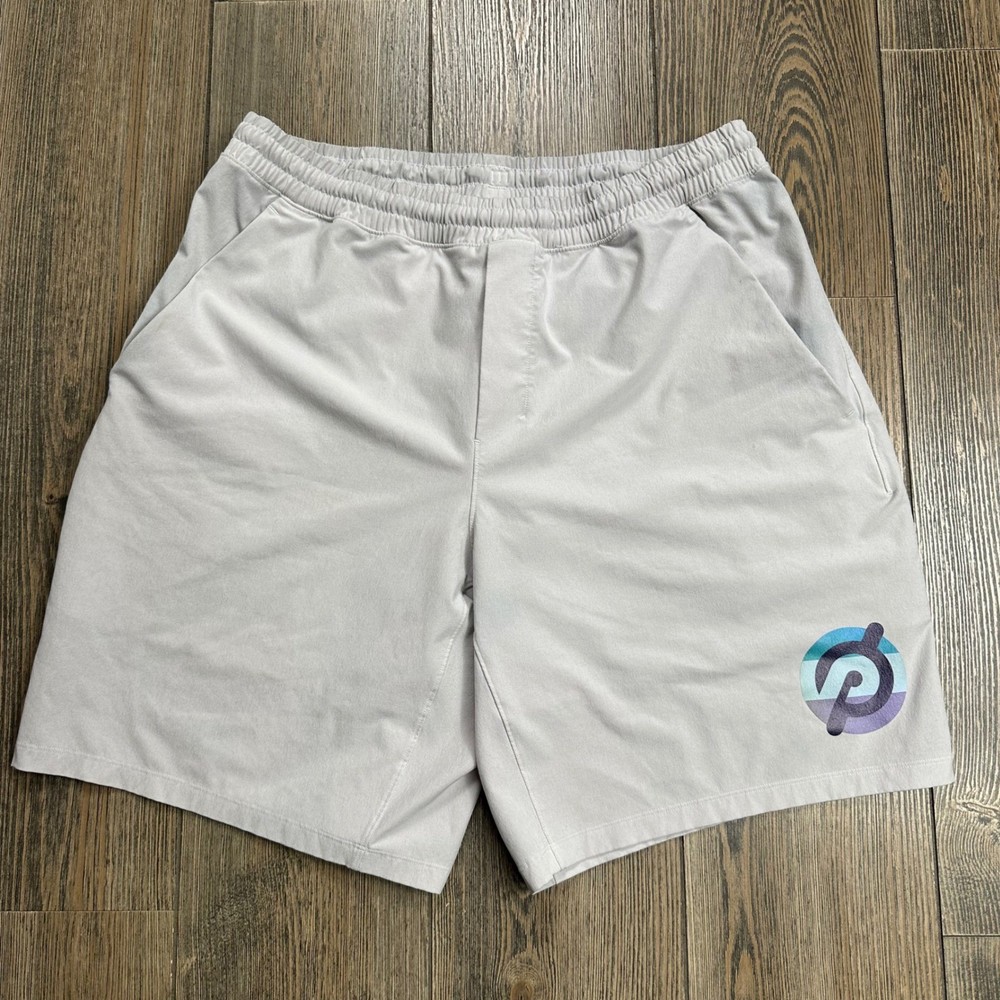 Lululemon x Peloton Pace Breaker Shorts Mens XL Light Grey 9