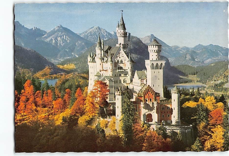 Postcard Königsschloss Neuschwanstein Schwangau Germany