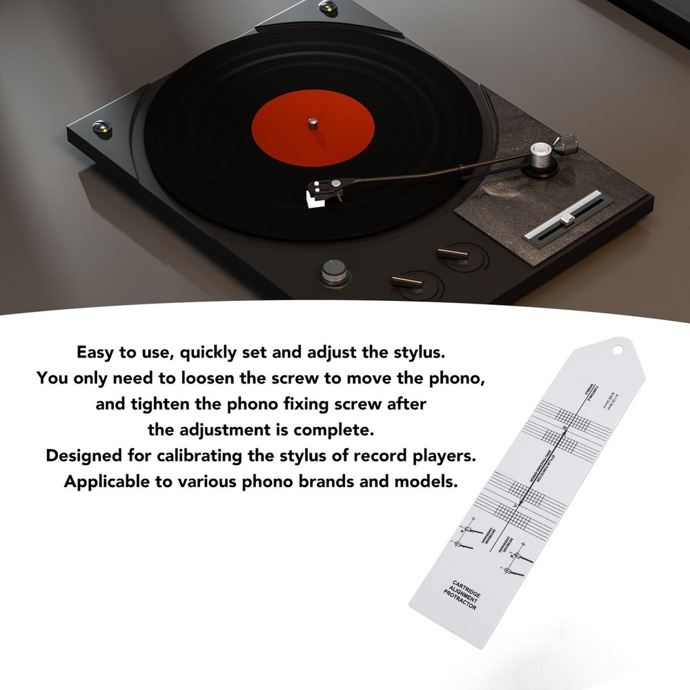 Turntable Cartridge Alignment Protractor for Precise Calibration