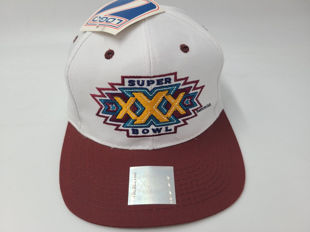 Vintage Super Bowl XXX Snapback Hat Dallas Cowboys NFL Football White Cap