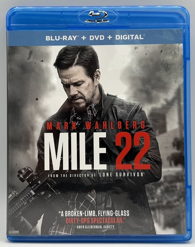 Mile 22 Blu-Ray + DVD + Digital Mark Wahlberg Lauren Cohan Free Shipping 2018
