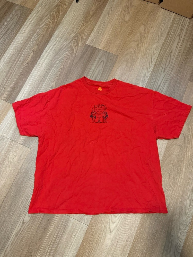 4 Hunnid 3XL Red Graphic T Shirt Streetwear Tee 3 Angels YG Hip Hop