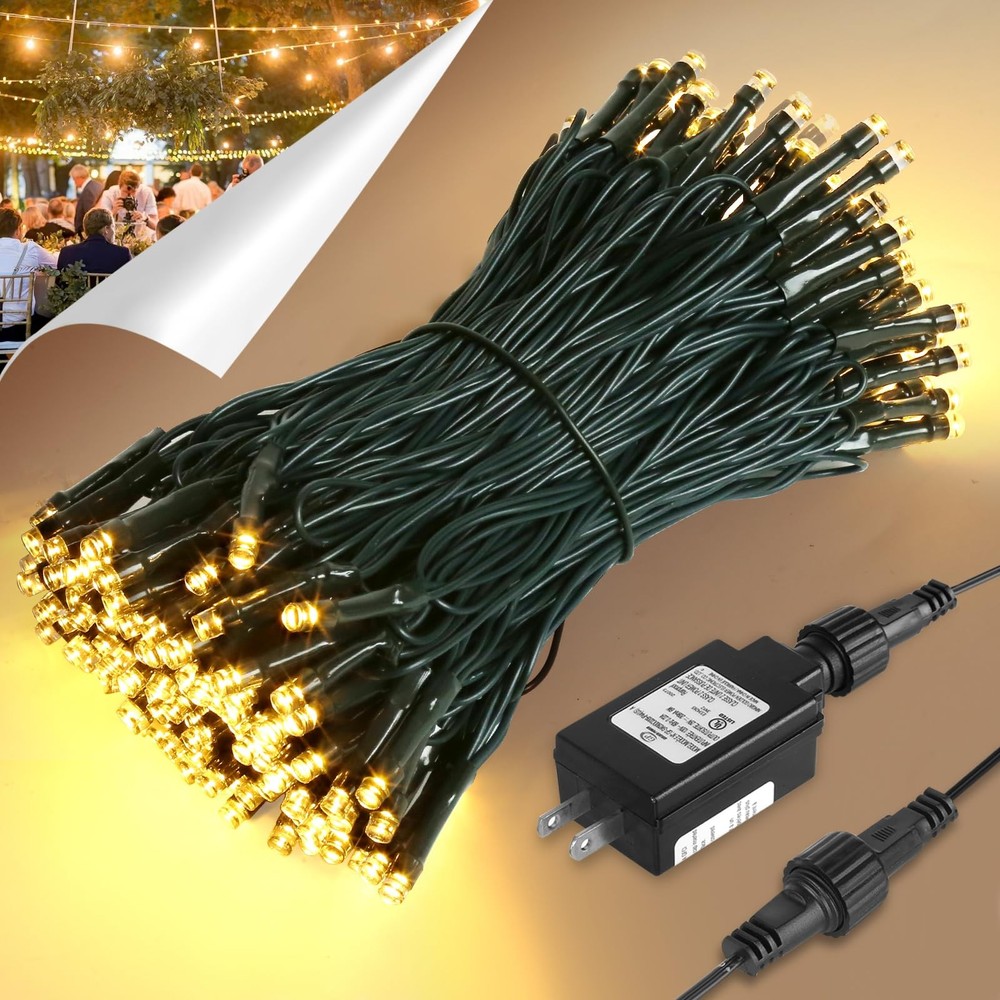 Warm White Twinkle Lights, 81Ft 200 LED Twinkle Christmas Lights, UL Certifie...