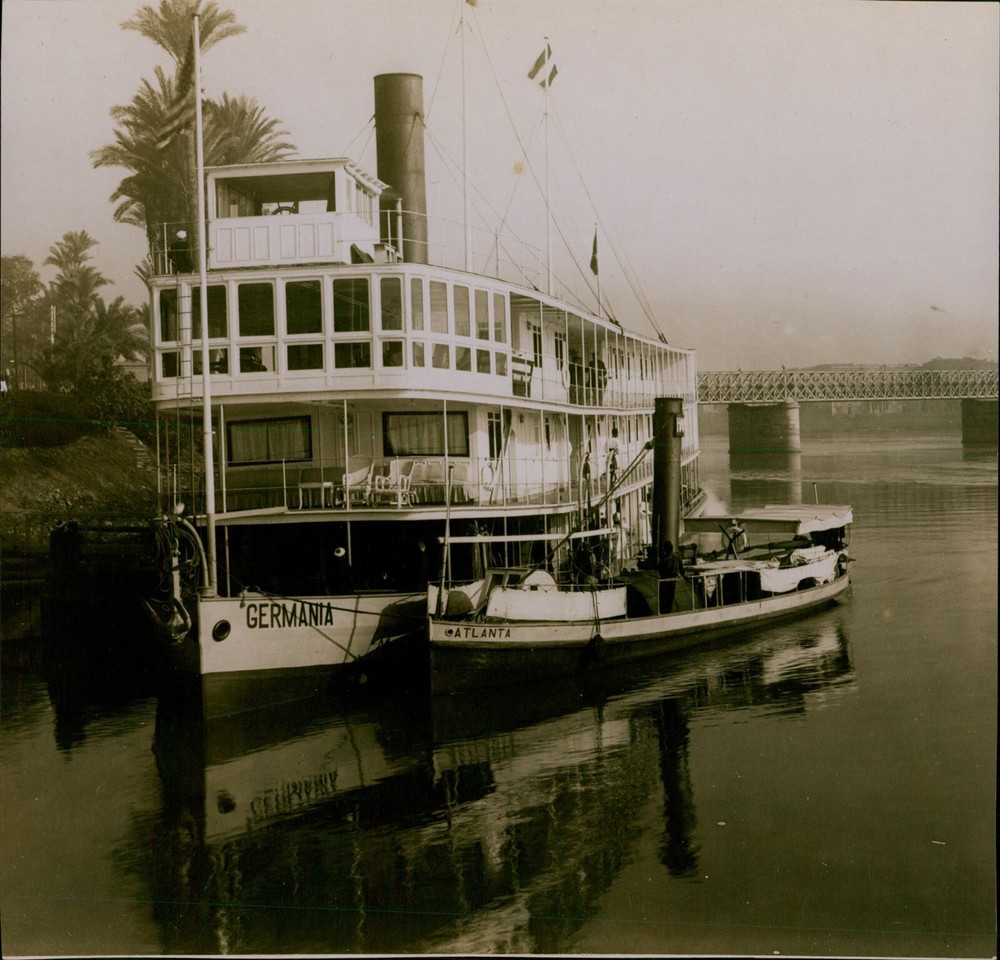 GA46 Orig Photo STEAMSHIP GERMANIA Upper Egypt Nile River Tourism Atlanta Boat