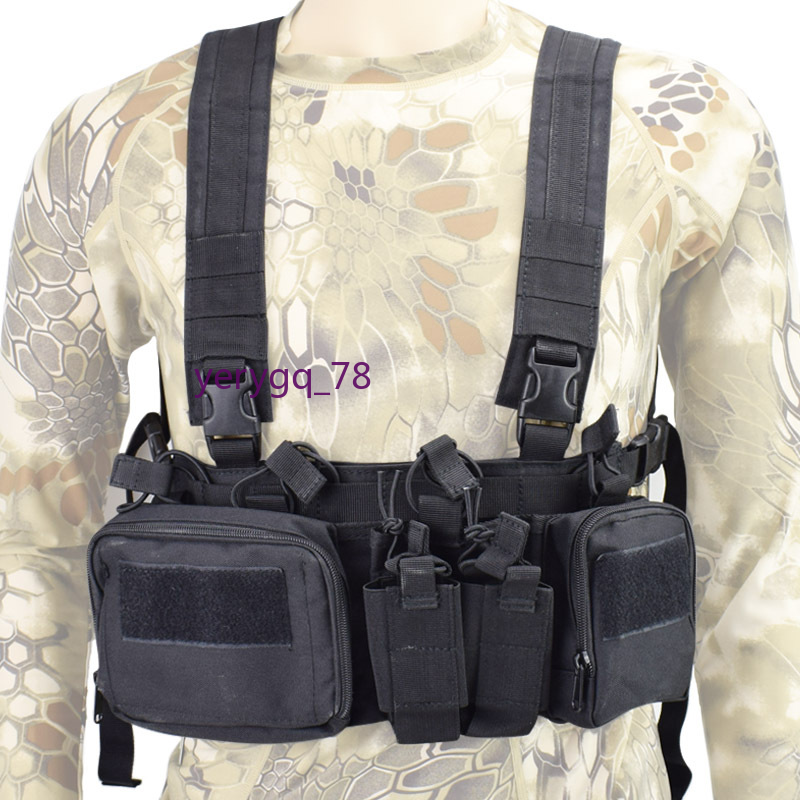 Outdoor Tactical Chest Hanging Vest 1000D Camo Lightweight Multi-functional Vest