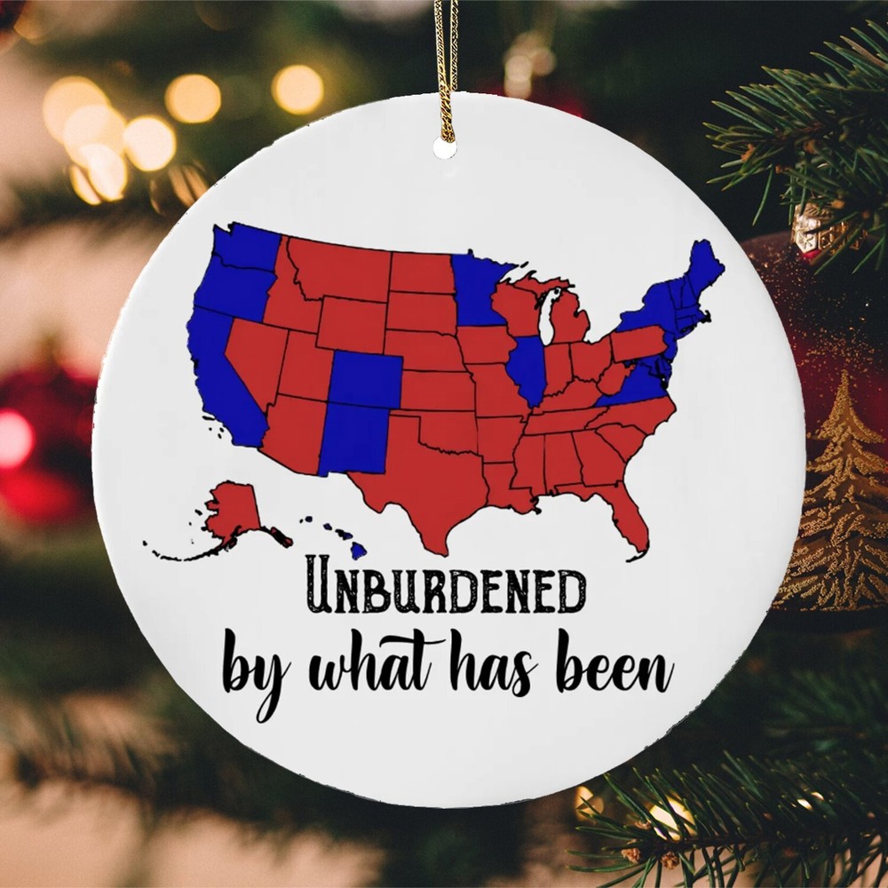 Humorous Trump 2024 Election Map Acrylic Flat Ornament 3.5 inch Unburdened