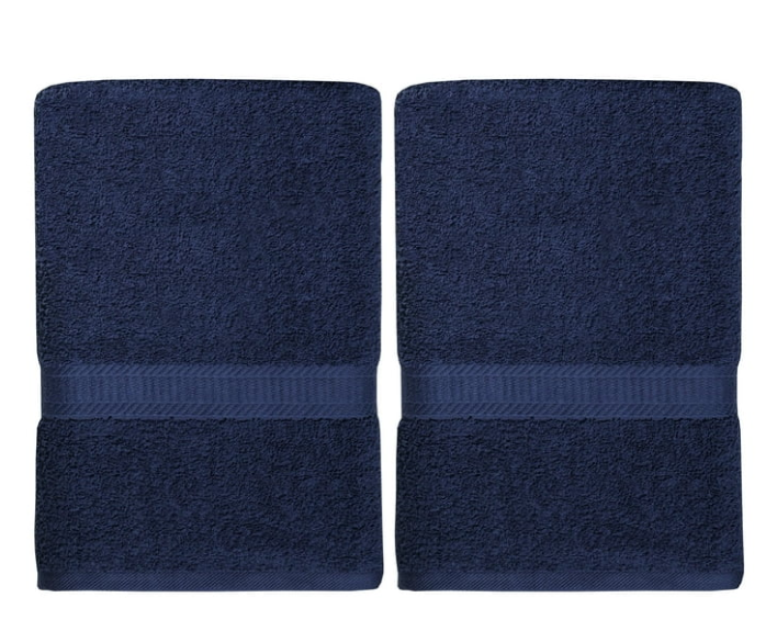 2-Pack Mainstays 52x27 Inch Cotton Bath Towels Choose Your Color