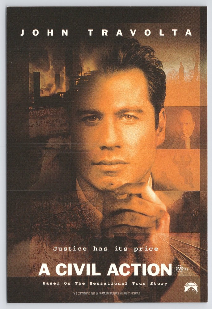 Advert~John Travolta In A Civil Action~Paramount Pictures Movie~Continental PC