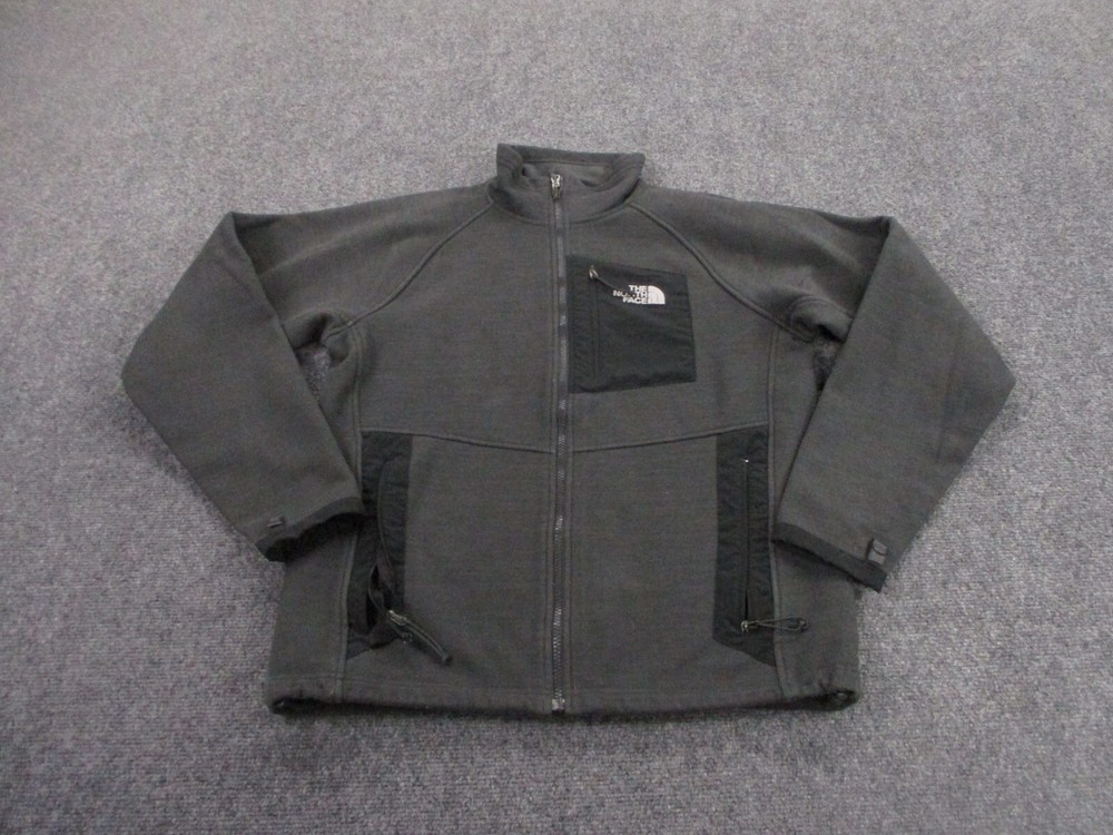 North Face Gray Fleece Lightweight Hiking Jacket for Men