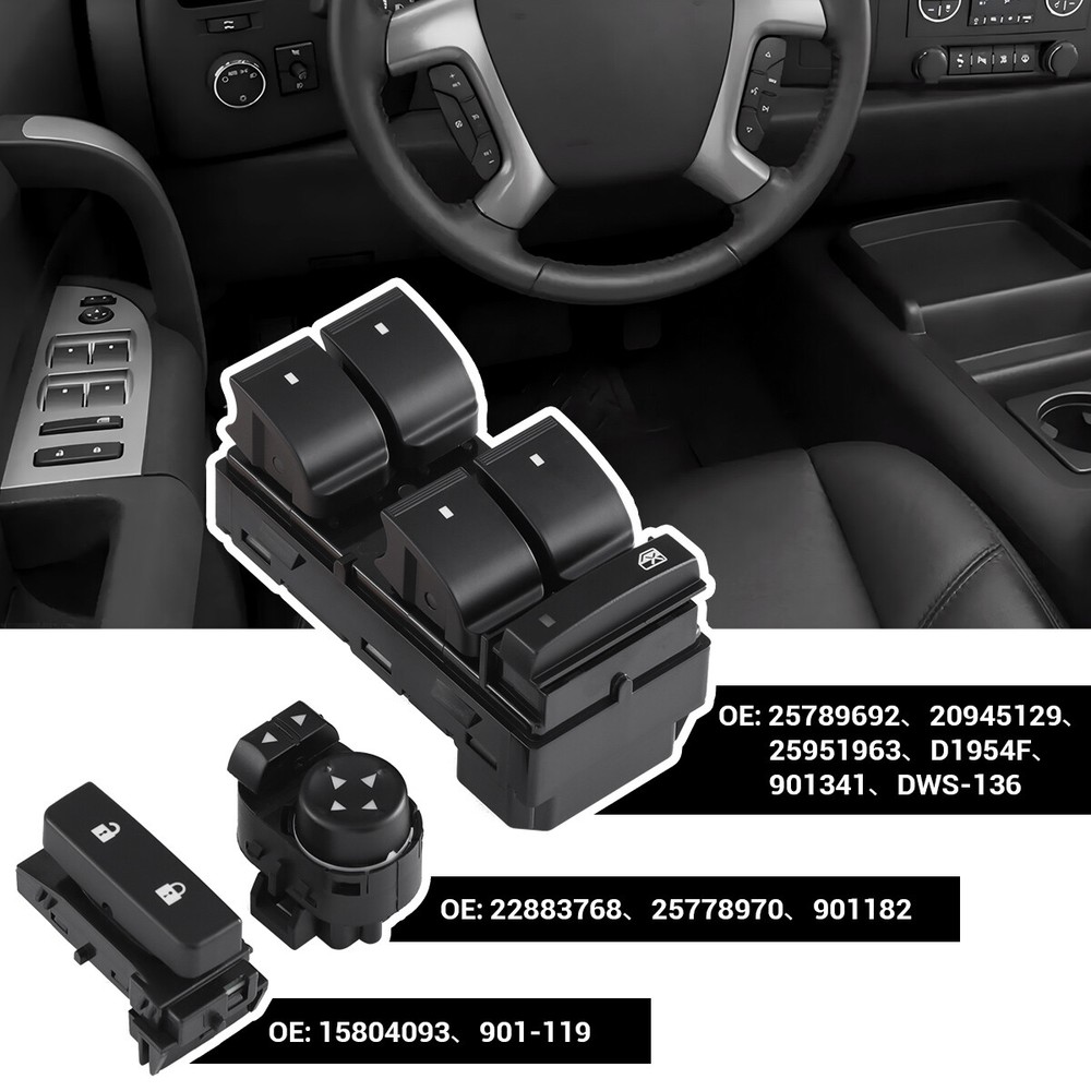 Window Control Door Lock Mirror Switch 20945129 for Chevy Silverado GMC Sierra