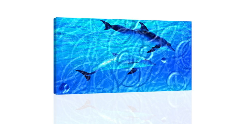 Dolphins I - CANVAS OR PRINT WALL ART