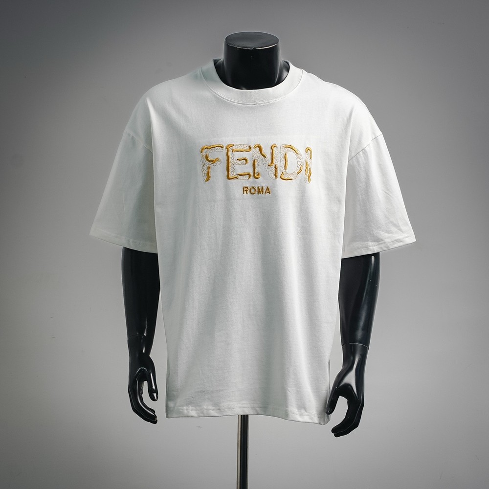 Fendi White T-shirt short sleeve