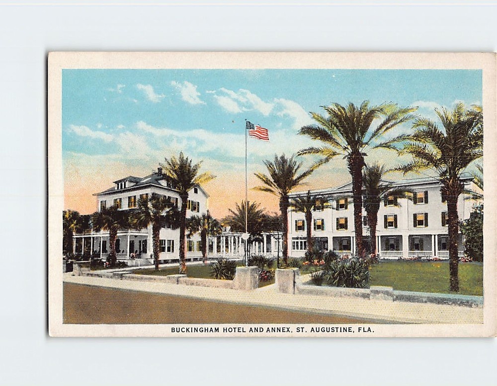 Postcard Buckingham Hotel and Annex St. Augustine Florida USA