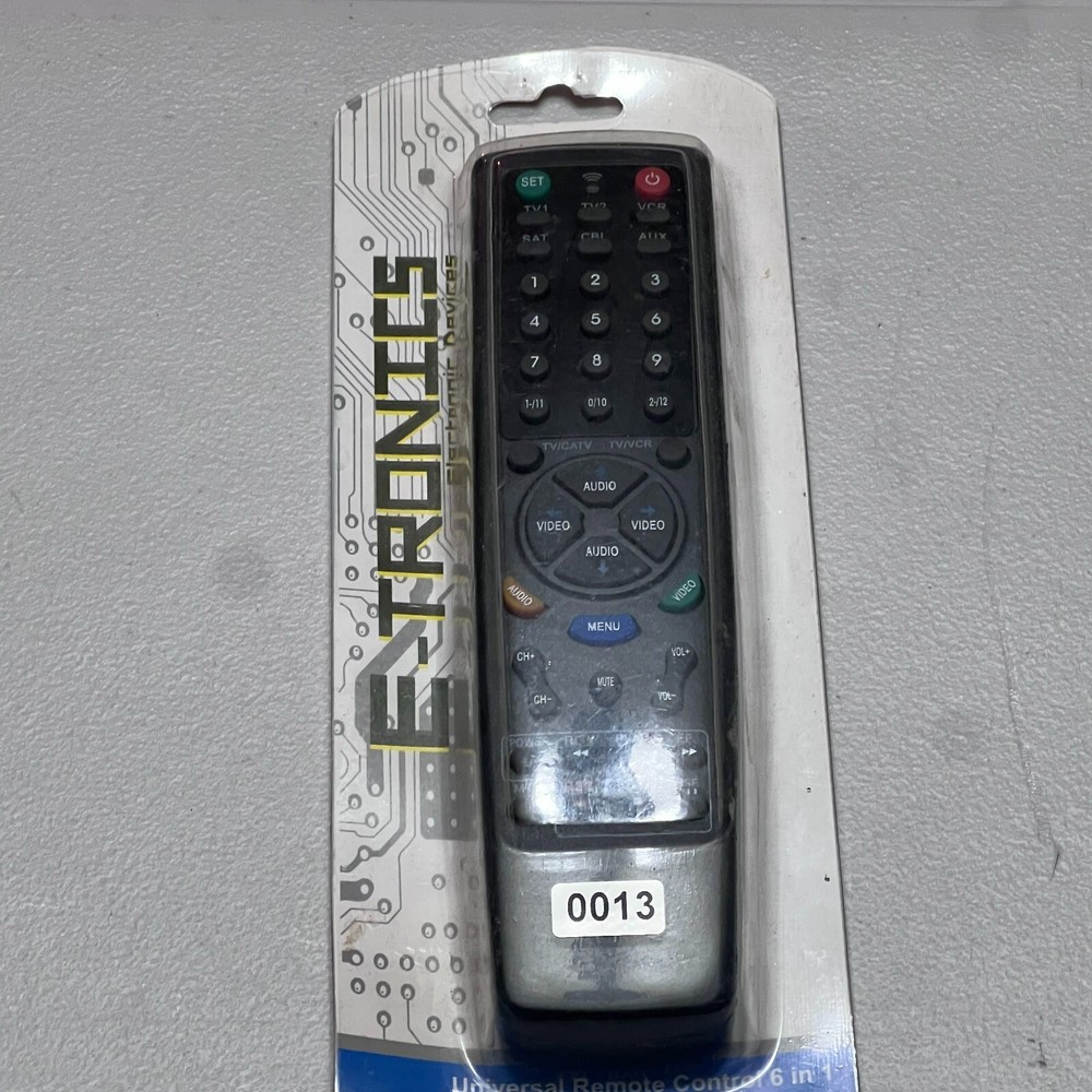 E-Tronics Universal Black Wireless Remote for TV SAT DVD VCR CD AUX