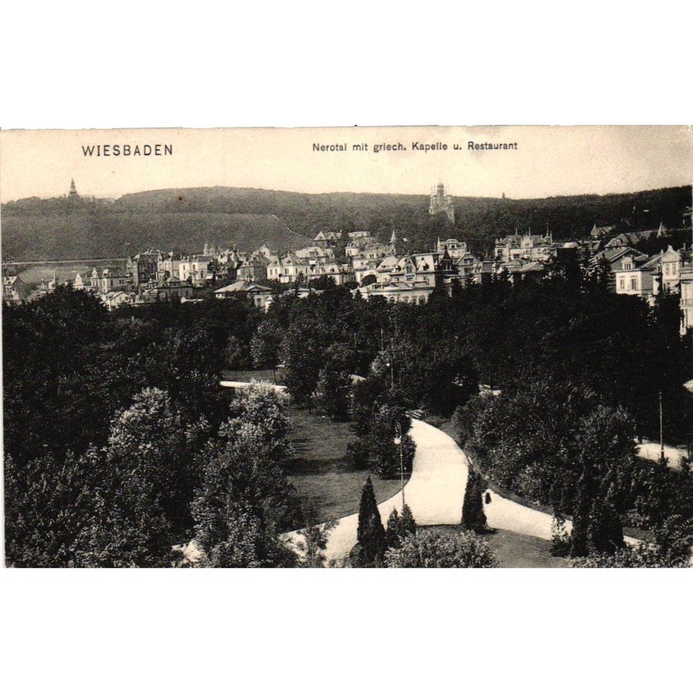 Vintage Wiesbaden Nerotal Greek Chapel & Restaurant Germany RPPC Trenkler Co 26