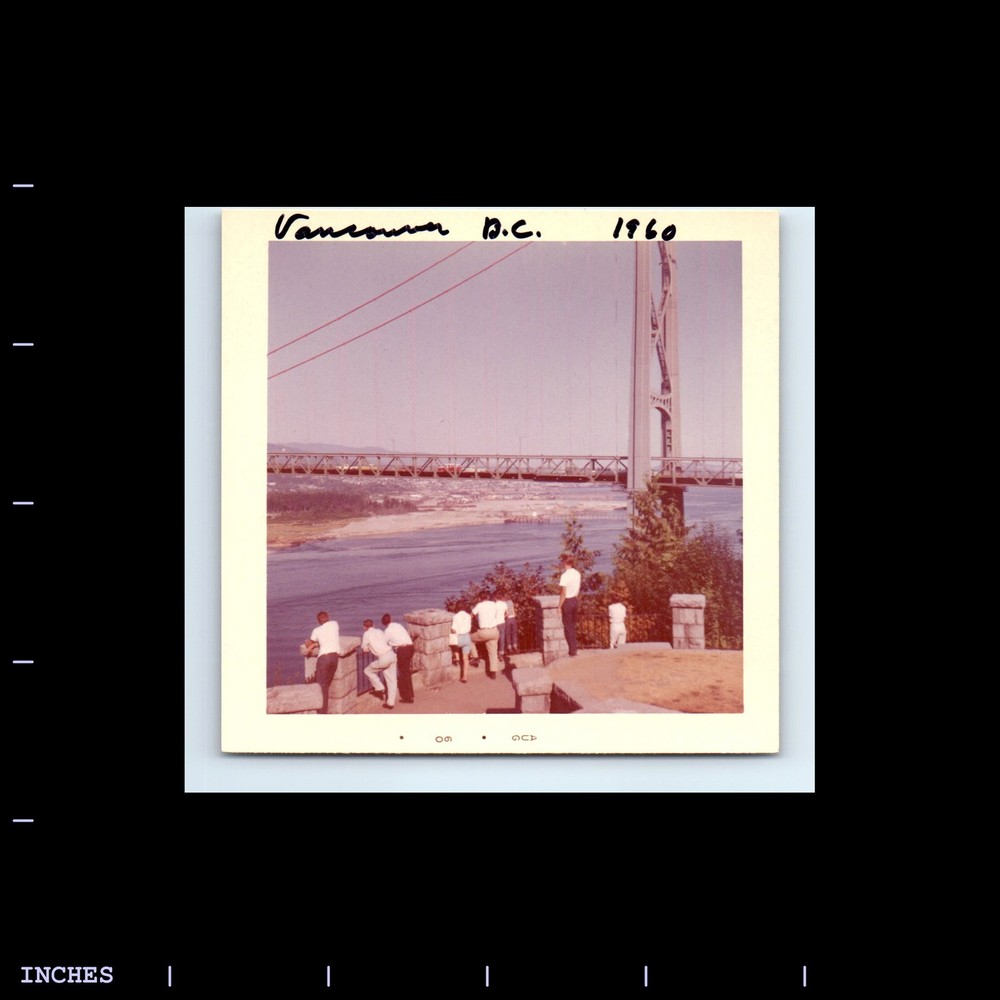 Square Color Photo BRIDGE VANCOUVER BRITISH COLUMBIA IN 1960 LANDSCAPE