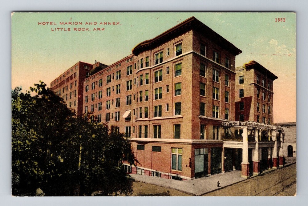 Little Rock AR-Arkansas, Hotel Marion and Annex, Advertising, Vintage Postcard