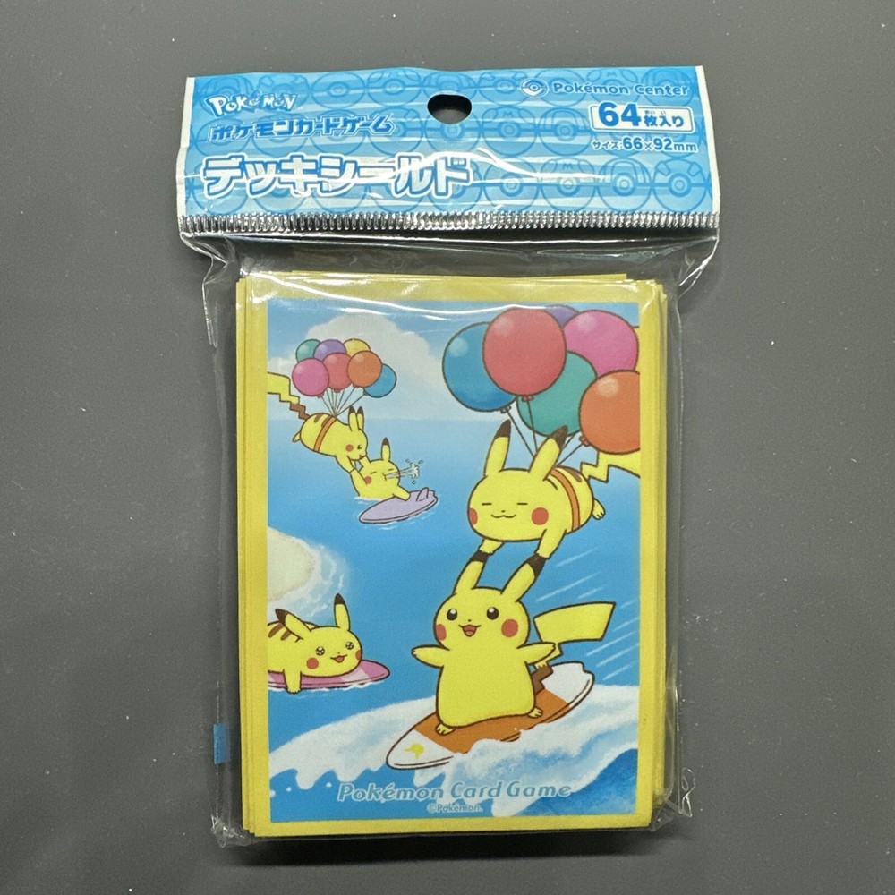 Pokémon Center Flying Pikachu & Surfing Pikachu Card Sleeves (64)