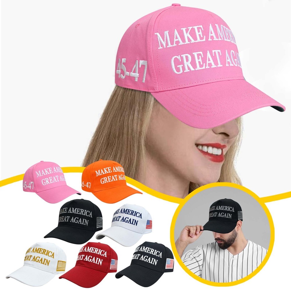Trump 2024 MAGA RED Hat 45-47 Thickened Baseball Cap Make America Great Again