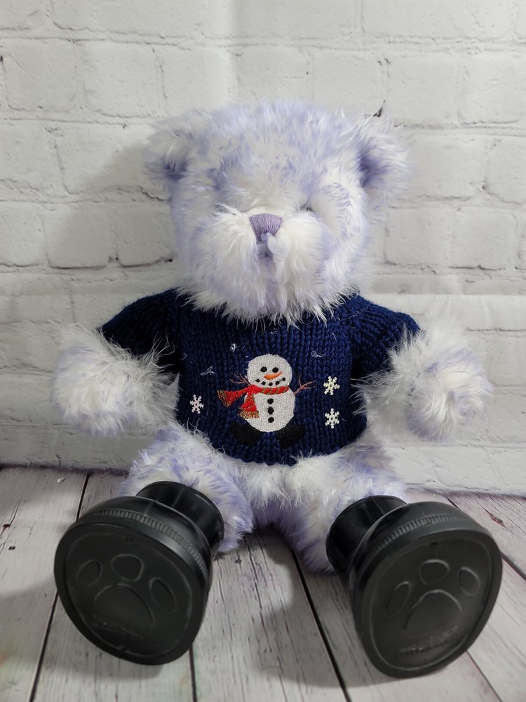 Build A Bear Nikki Teddy Childhood Cancer Awareness w/ Christmas Sweater & boots