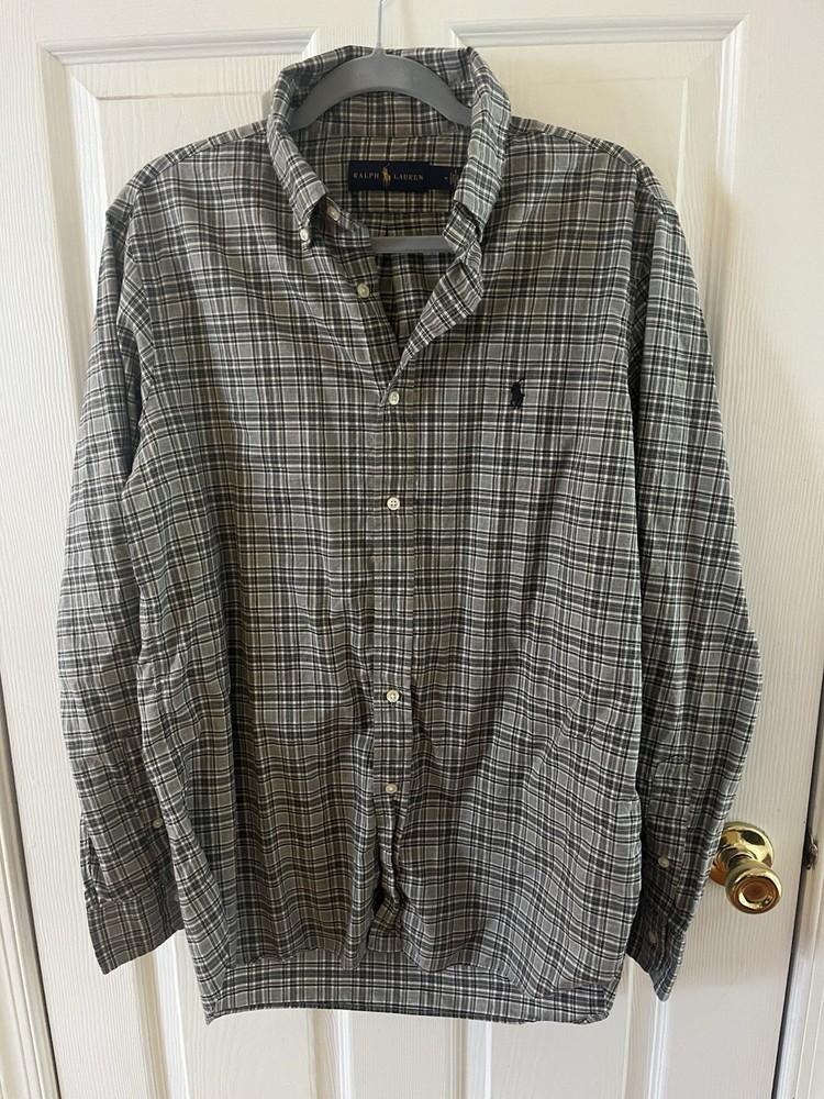 Ralph Lauren Men’s Plaid Shirt Size M 100% Cotton