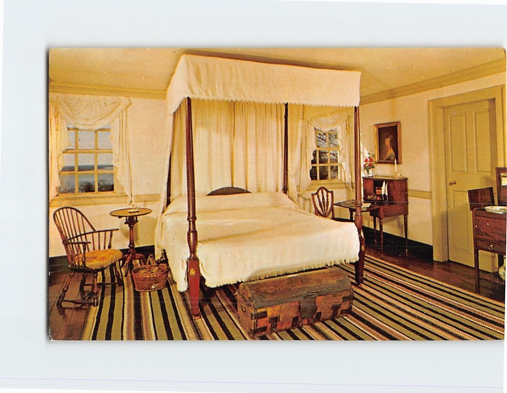 Postcard Washington's Bedroom Mt. Vernon Virginia USA