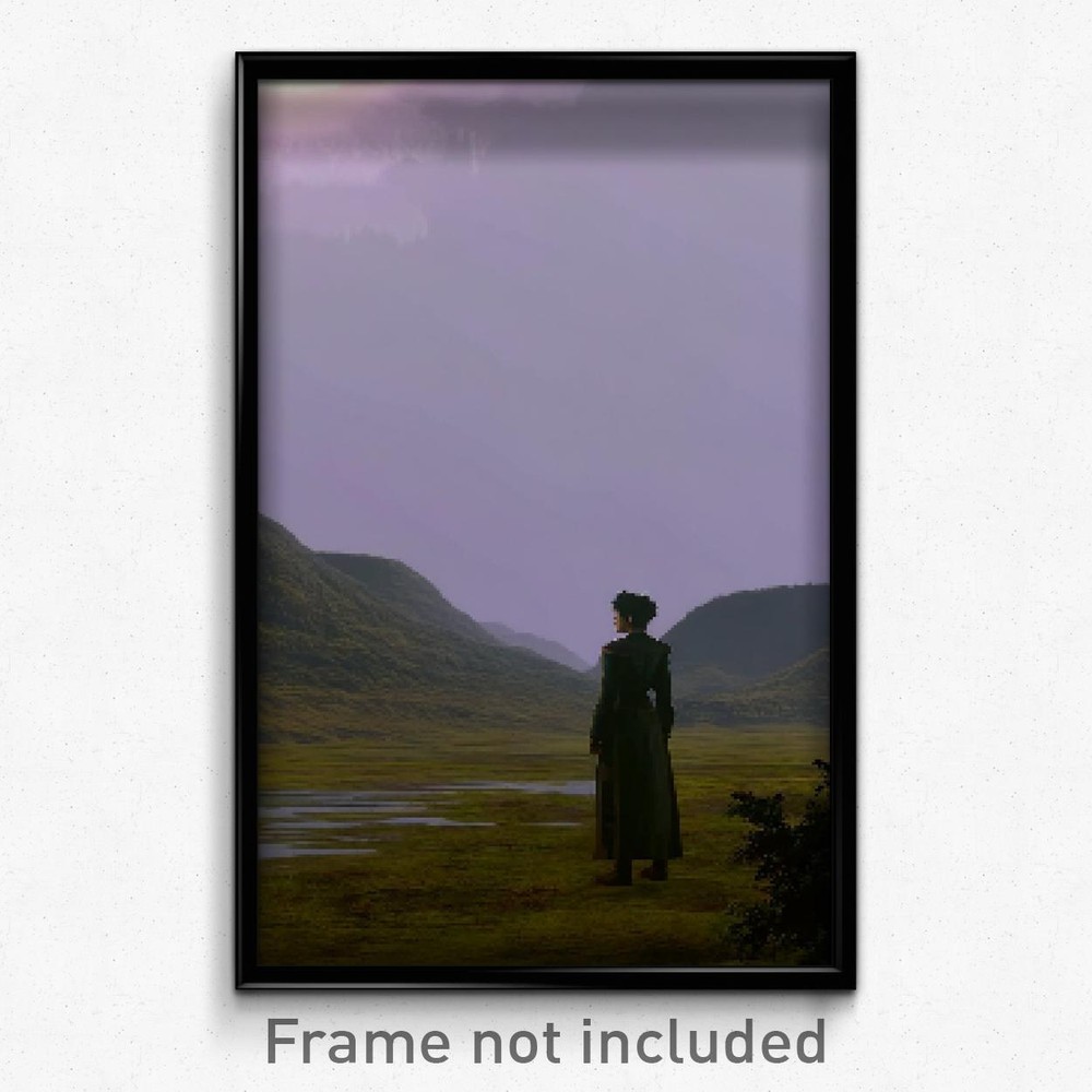 Pixel Art Poster - Dreary Plateau (8 Bit Psychedelic Trippy Video Game Print)