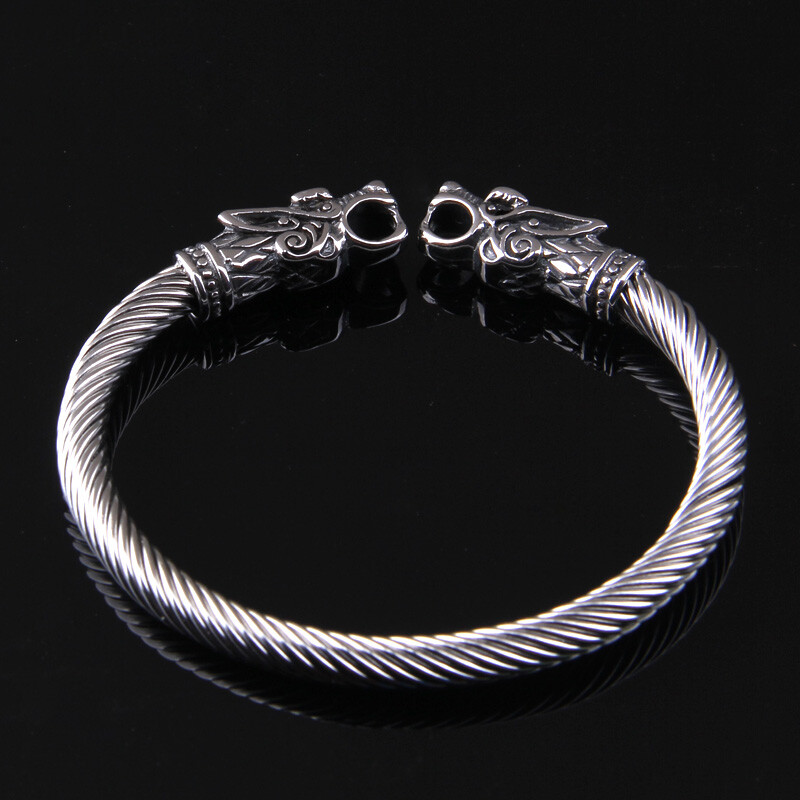 Mens stainless steel Dragon Bracelet Jewelry Fashion Accessories Viking Bracelet