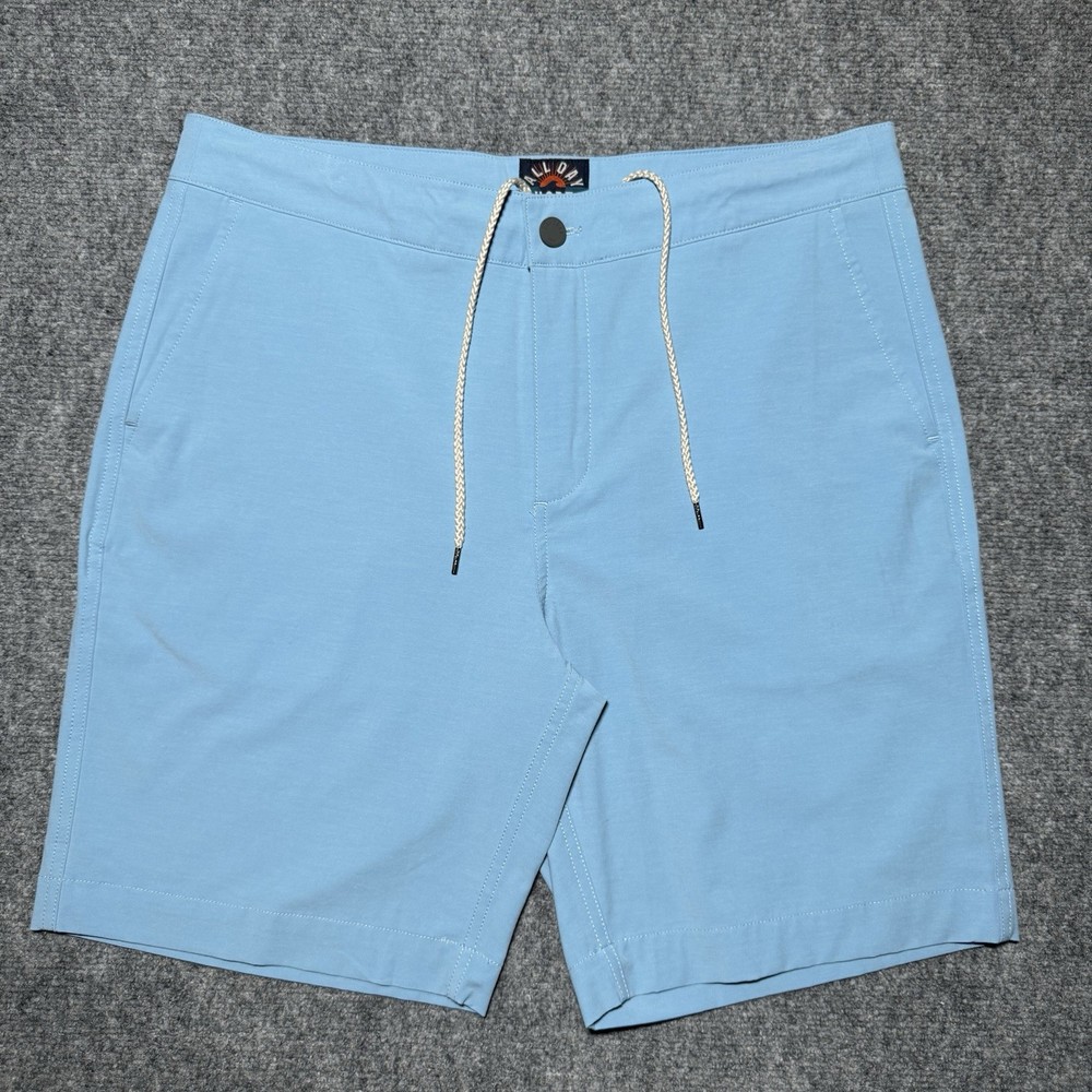 Faherty All Day Short Men's 34 Blue Performance Stretch Casual Beach Comfort