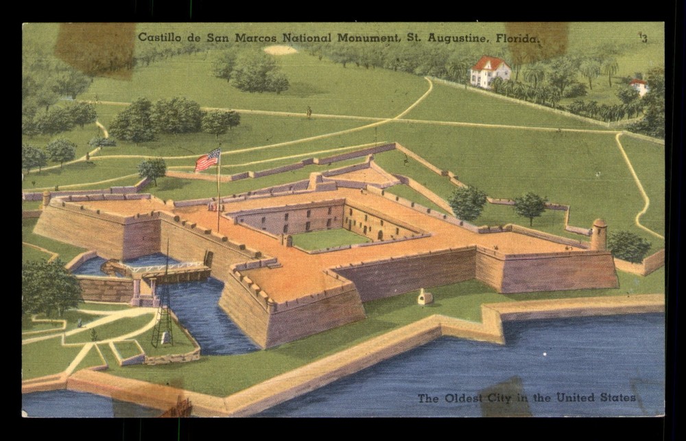 Castillo De San Marcos National Monument St Augustine Florida FL Postcard Unp