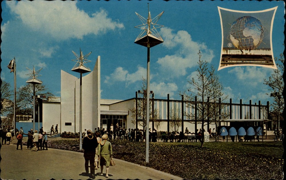 New York City New York World's Fair 1964-65 Paris Pavilion ~ unused postcard