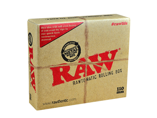 RAW Natural Unrefined 110mm King Size Rolling Papers with Automatic Rolling Box