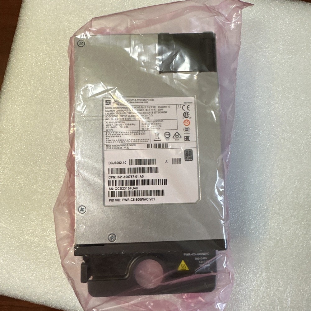 Cisco IPC New PWR-C6-600WAC DCJ6002 -10 Power Module Switching Power Supply