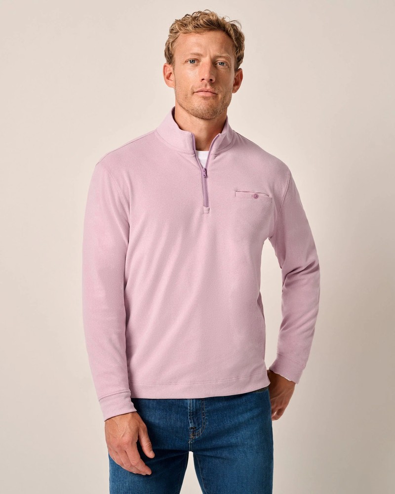 johnnie-O Castro 1/4 Zip Pullover Rose Size M
