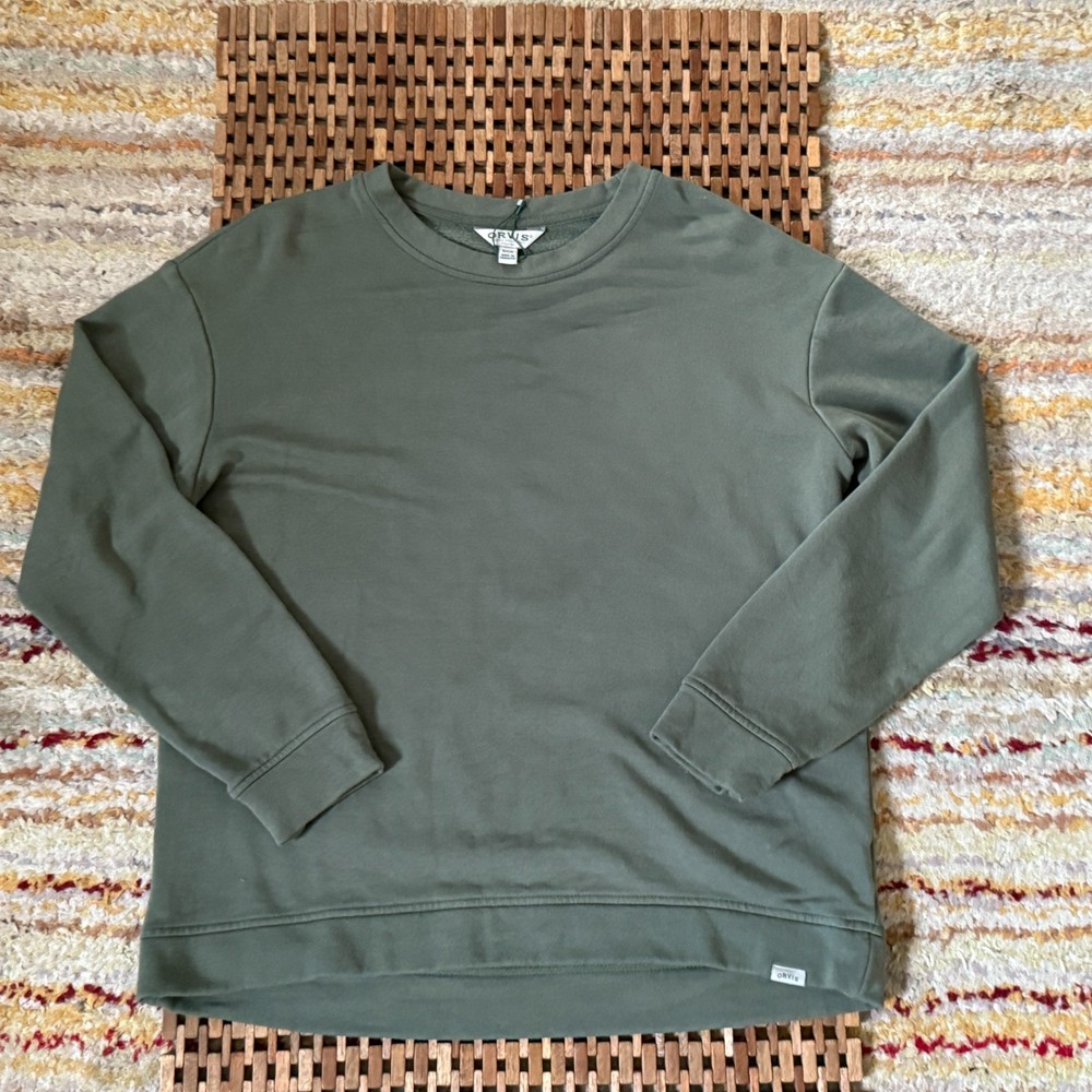 Orvis Super Soft Crew Neck Sweater Forest Green Men's Size Small S