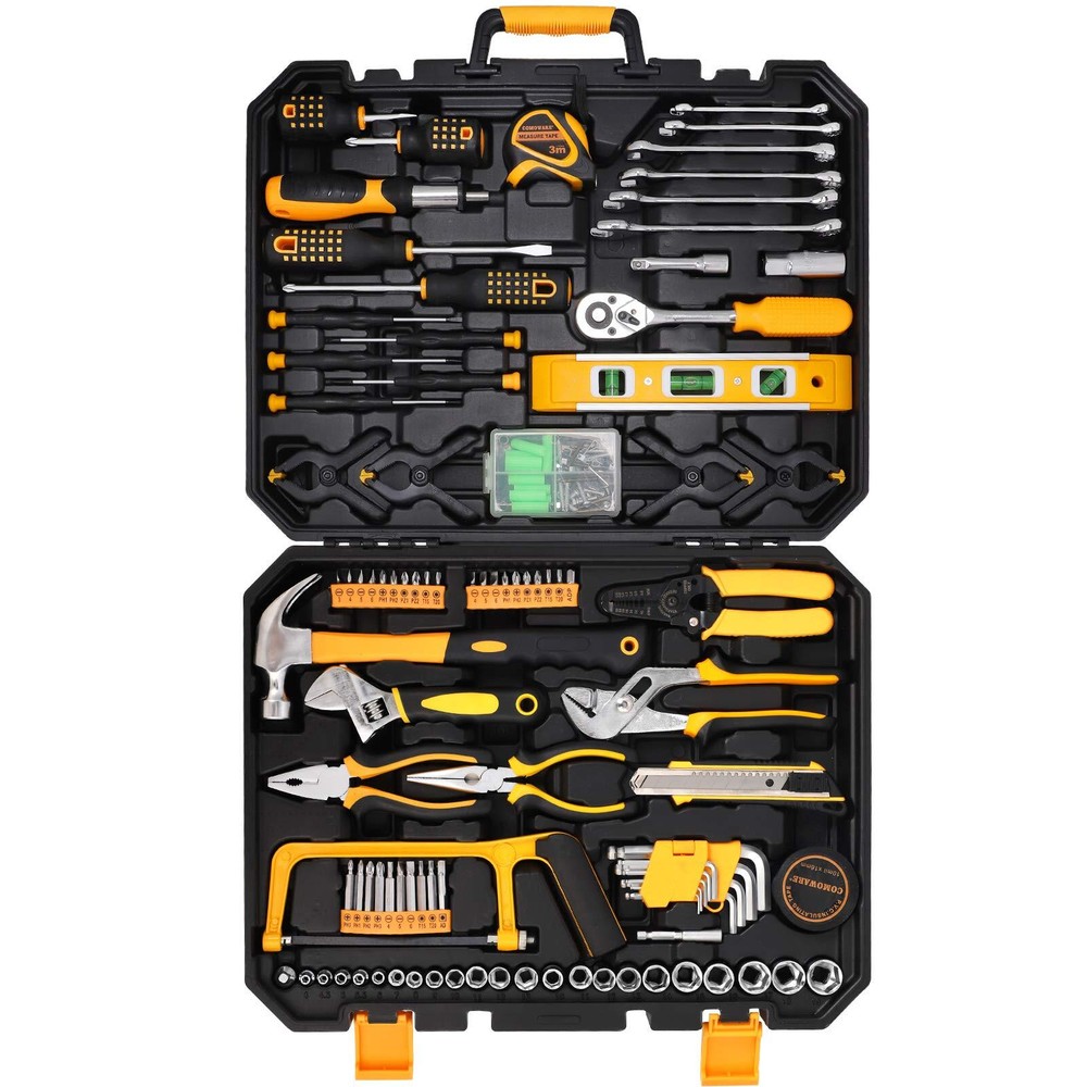 168 Piece Home Repair Tool Kit - Basic Household Hand Tool Kit, Truck Tool Ki...