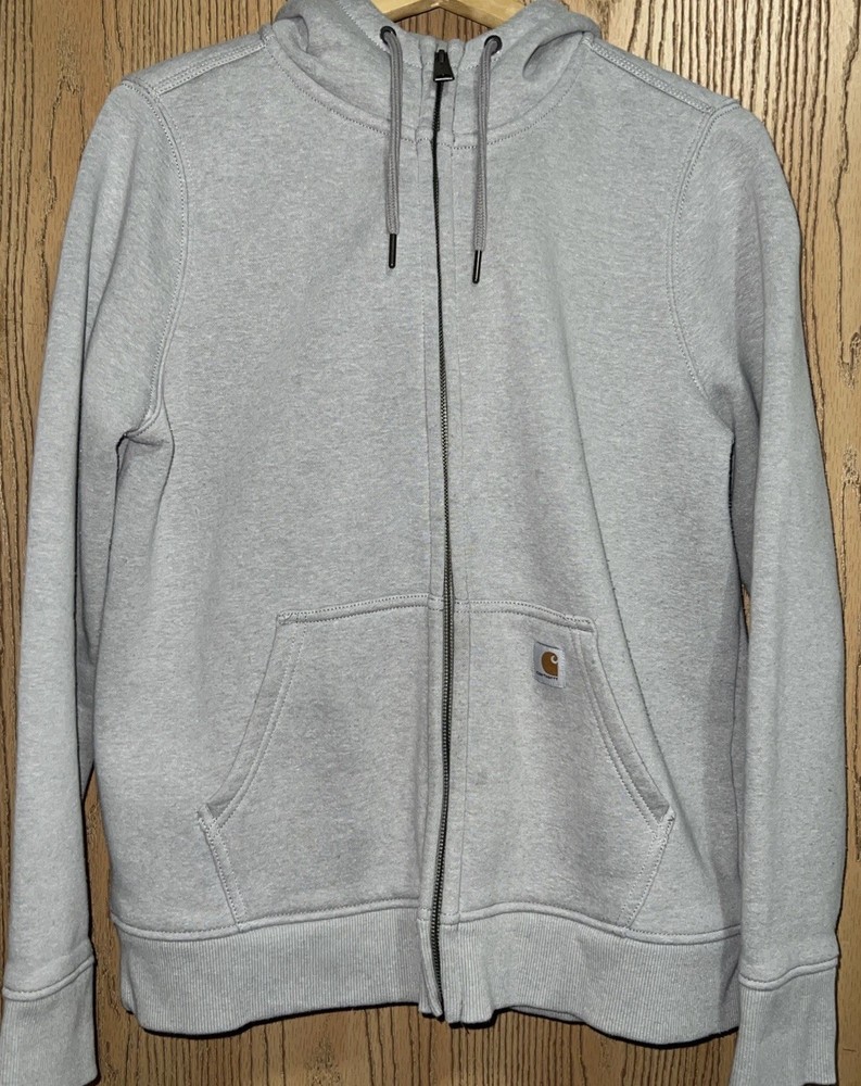 Carhartt Women's Full zip Hooded Jacket Size L12-14 lightweight pockets outdoor