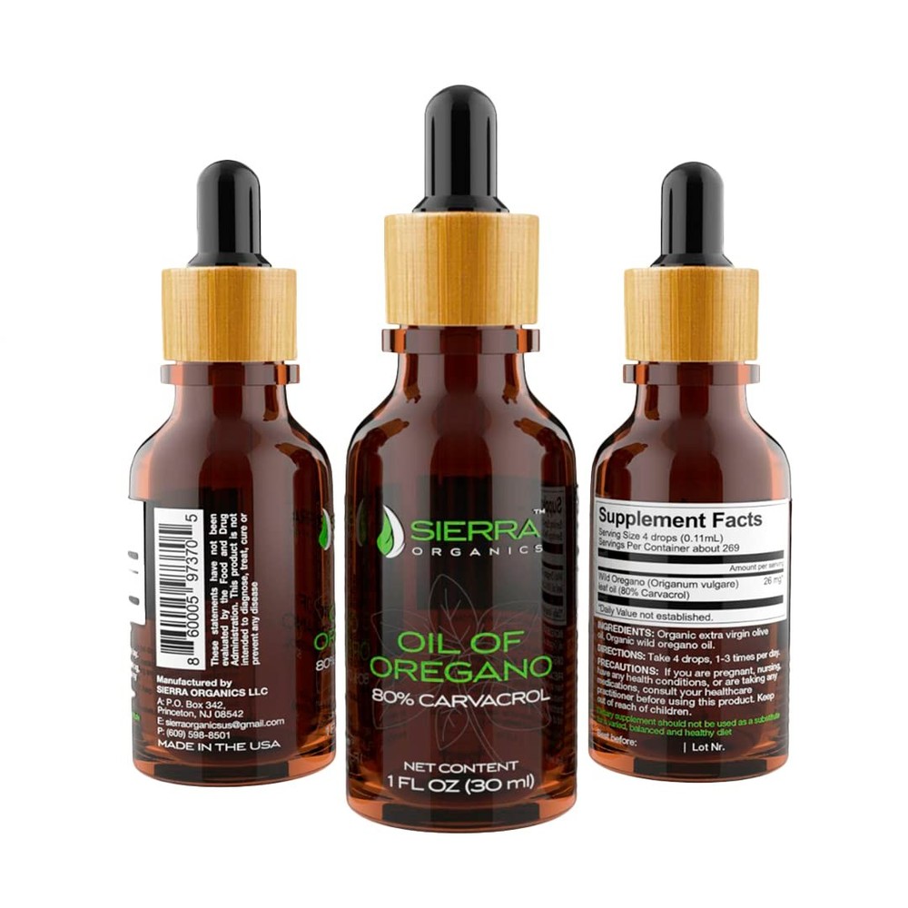 Oil of Oregano, , Super Strength 80 Carvacrol- 30ml - Immune System Support -...