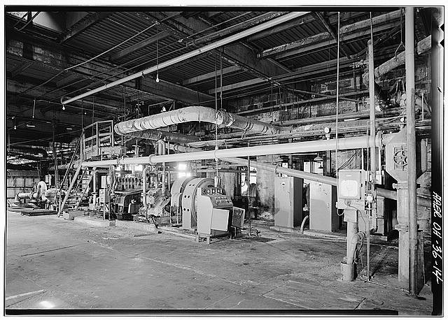 14. VIEW LOOKING WEST IN FOURDRINIER AREA OF PLANT, SHOWING REFINERS - Jaite
