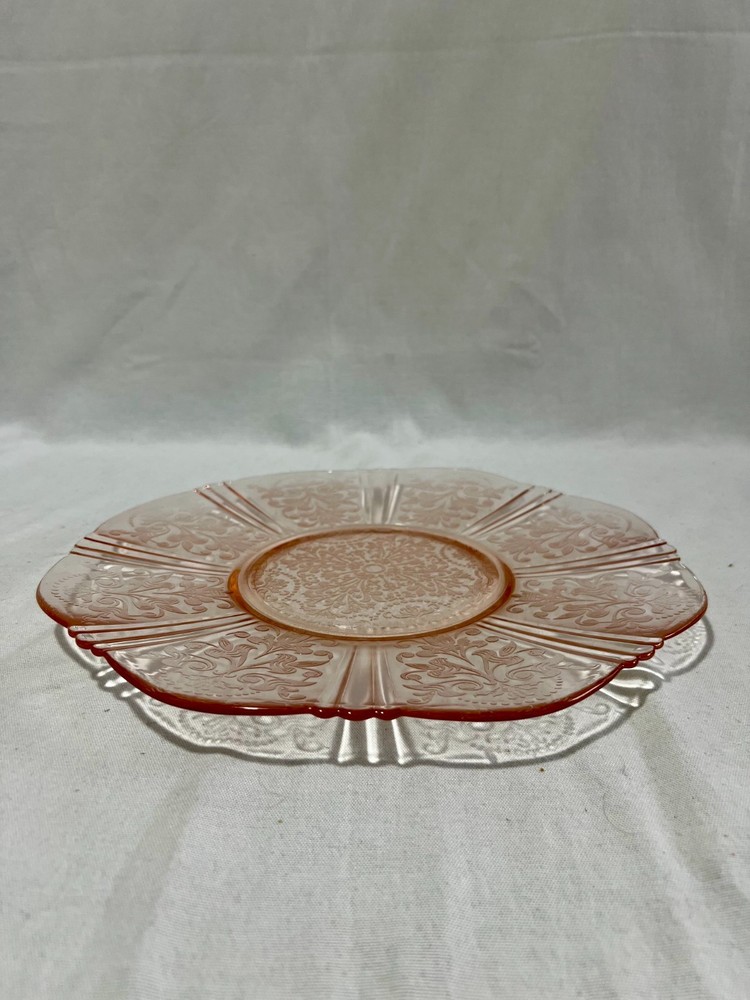 Vintage Pink Depression Glass Princess Pattern 10.5