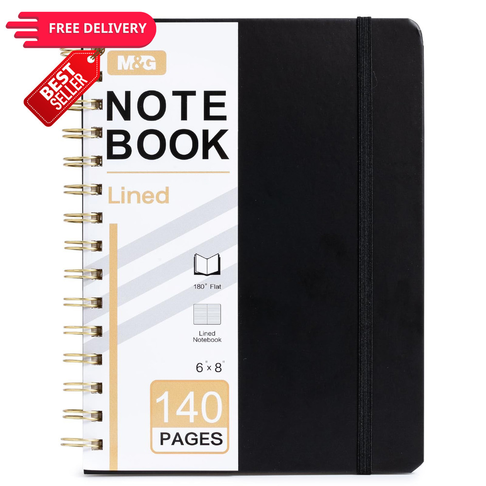 M&G Lined Spiral Journal Notebook, 146 Pages, A5 8