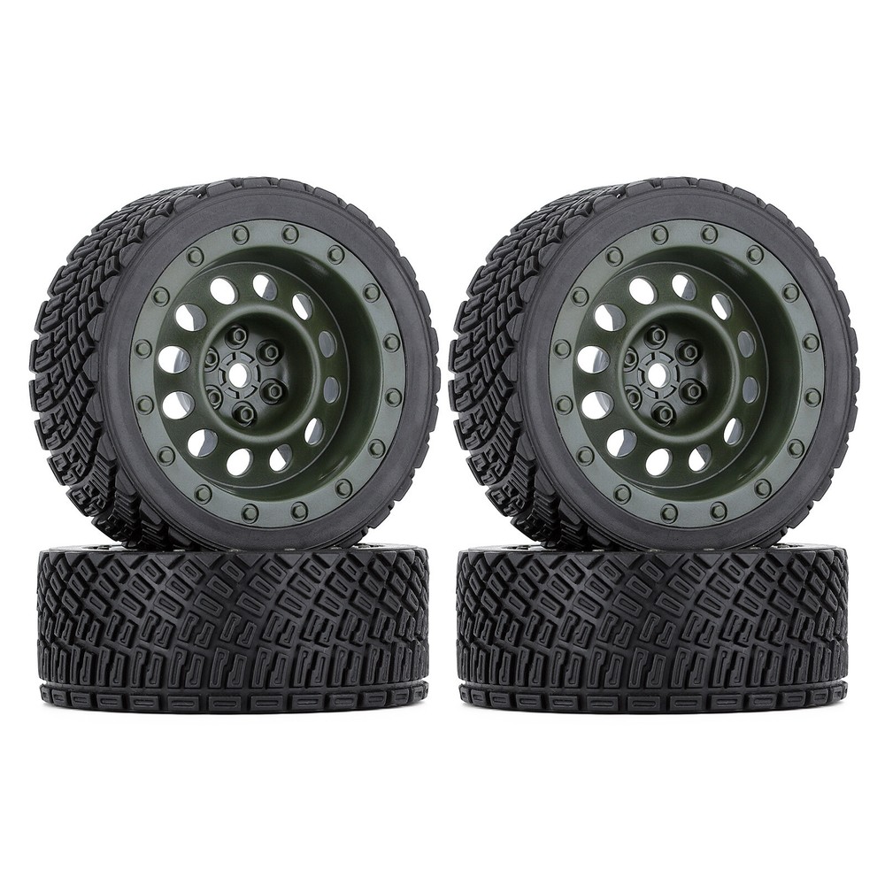1/10 12MM Hex Wheel Tires Rim Set For Rally RC Car HSP RGT LC RACING PTG-2 TT02;