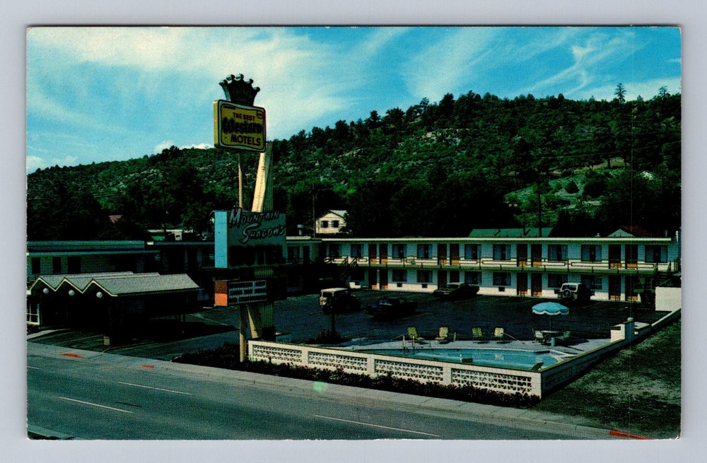 Durango CO-Colorado Mountain Shadows Motel Vintage c1968 Postcard