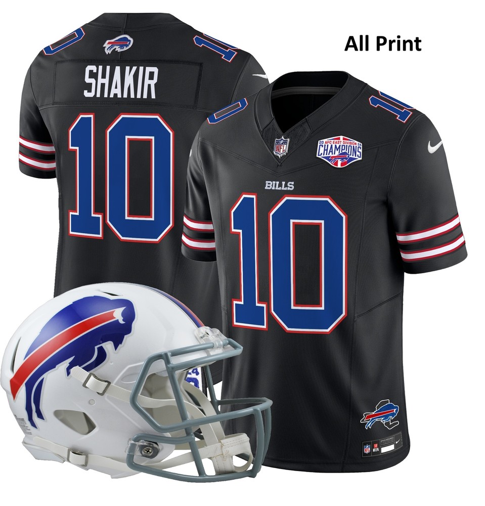 Buffalo Bills #10 Khalil Shakir AFC East Champions Football Jersey All Print