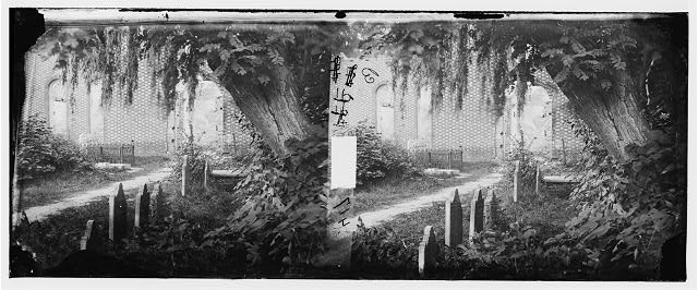 Churchyard,graves,burial grounds,tombs,markers,United States Civil War,1862